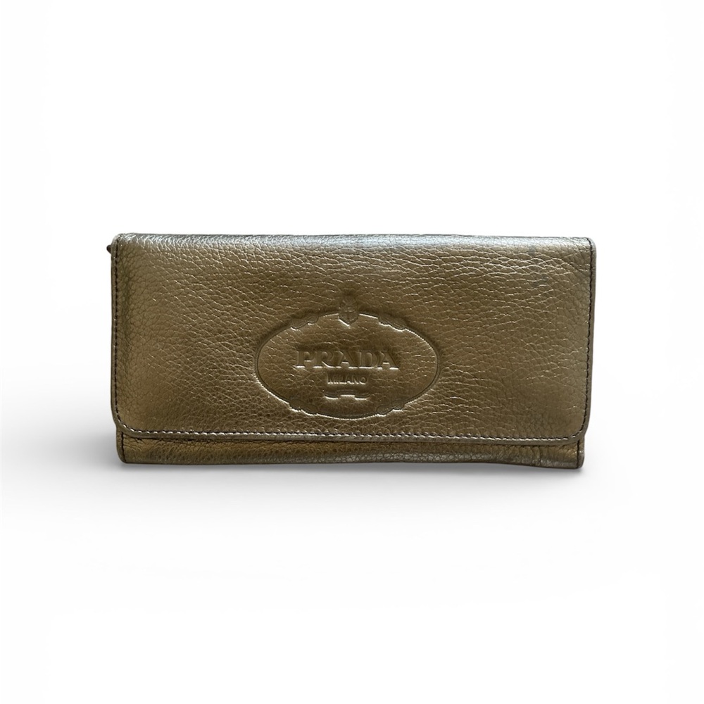 Prada Metallic Gold Women's Wallet